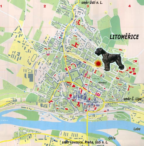 mapa Litoměřice